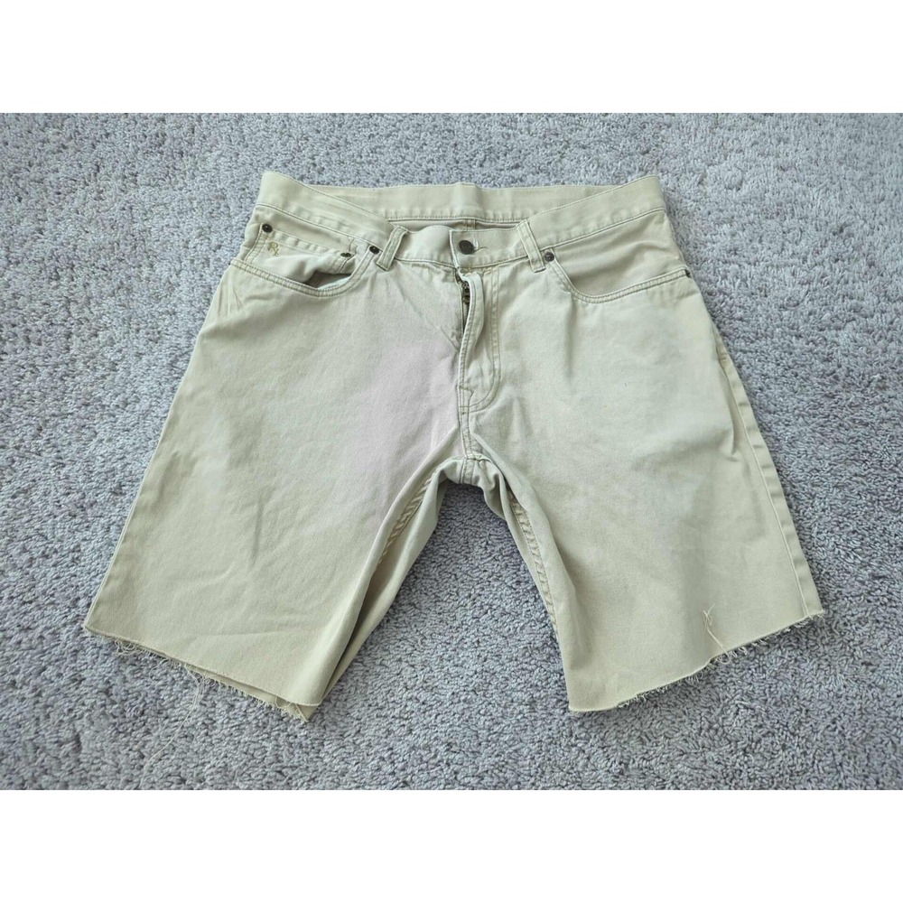 Polo Ralph Lauren Jeans Shorts Mens 32 Khaki Inseam: 9.5"‎ Cutoff 100% Cotton